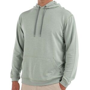 Mens Free Fly Bamboo Lightweight Fleece Pullover Hoodie Heather Marsh Charleston